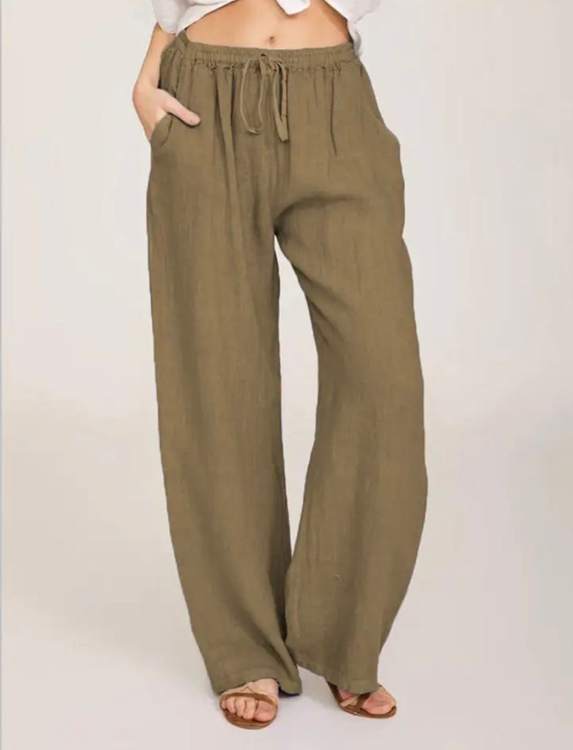 Almerina - Pantaloni Leggeri in Stile Mediterraneo