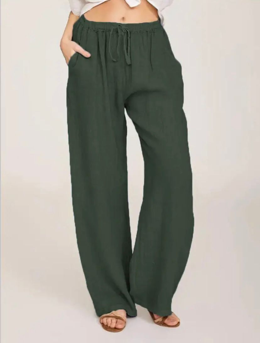 Almerina - Pantaloni Leggeri in Stile Mediterraneo