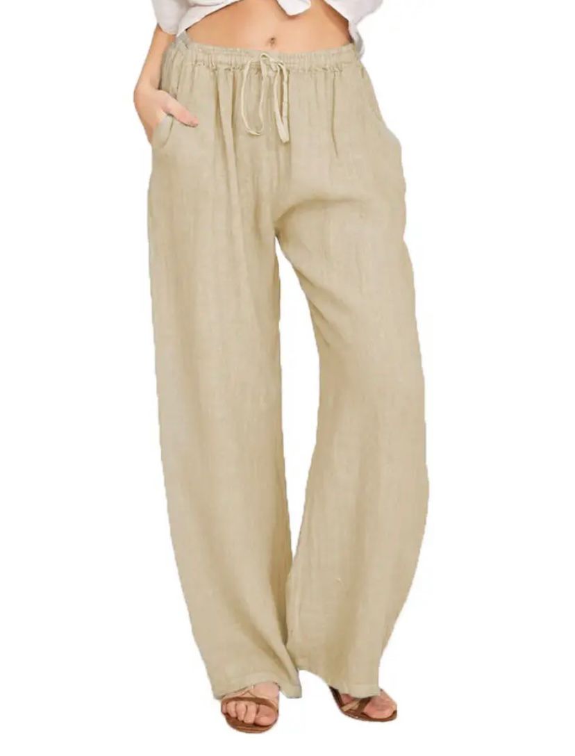 Almerina - Pantaloni Leggeri in Stile Mediterraneo