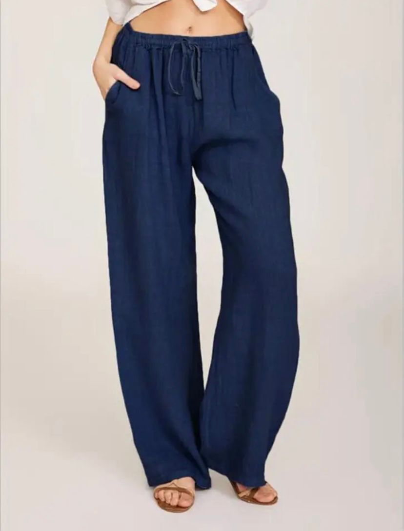 Almerina - Pantaloni Leggeri in Stile Mediterraneo