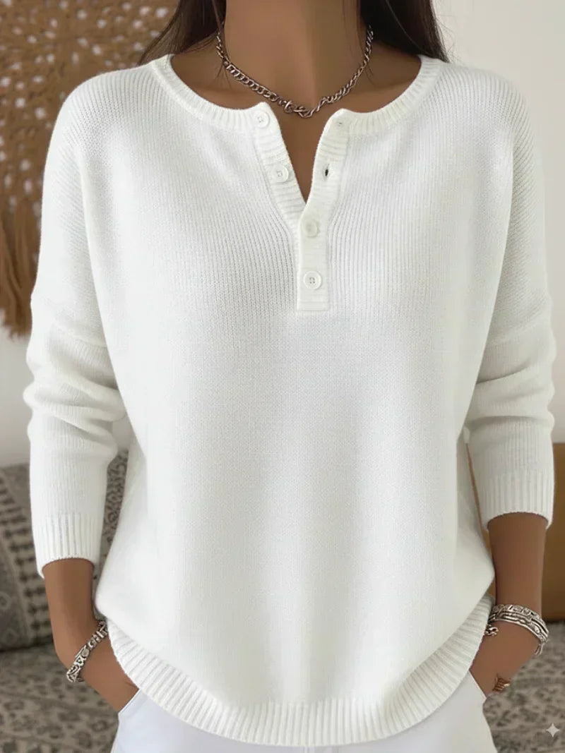 Dorienne - Maglione Henley con Bottoni
