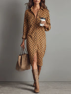 Doralice - Abito Camicia Midi a Pois