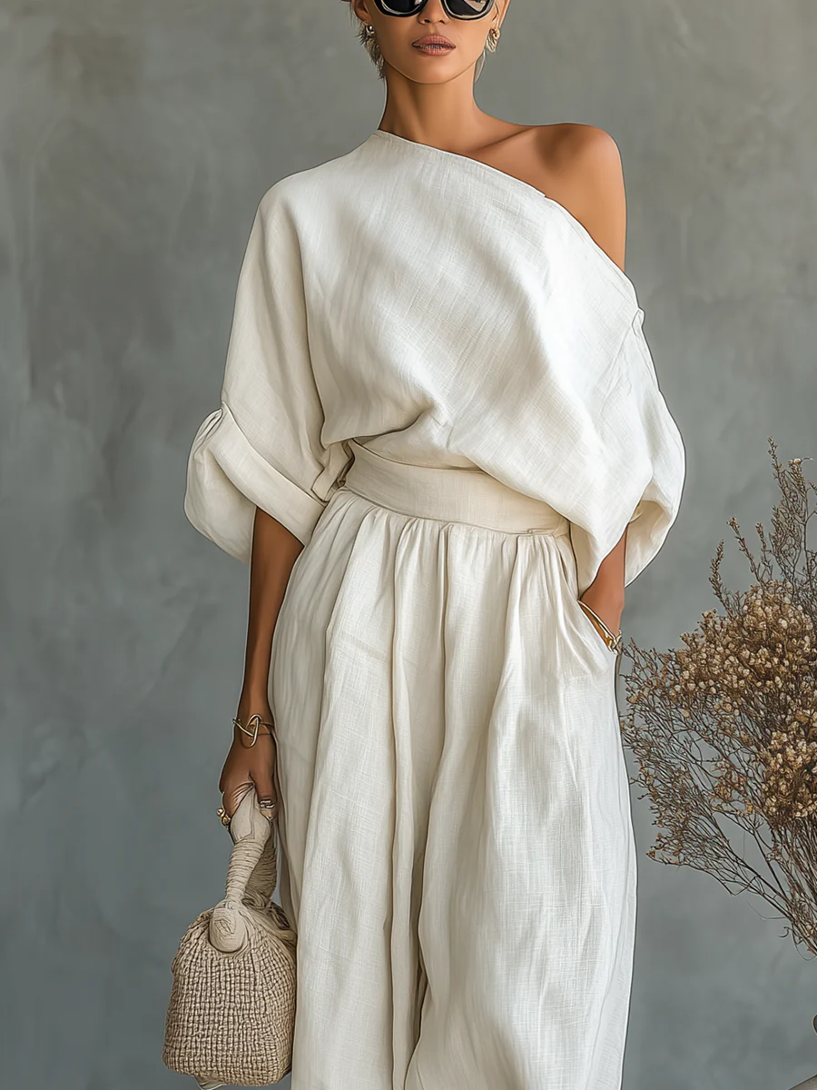 Mariella - Completo due pezzi con design a spalle scoperte