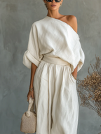 Mariella - Completo due pezzi con design a spalle scoperte