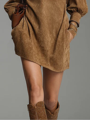Ottavina - Abito Mini con Zip al Collo