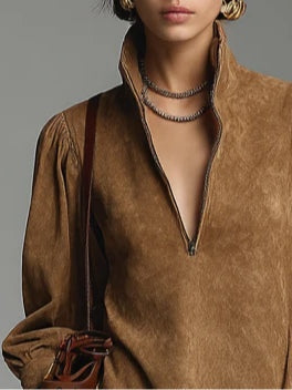 Ottavina - Abito Mini con Zip al Collo