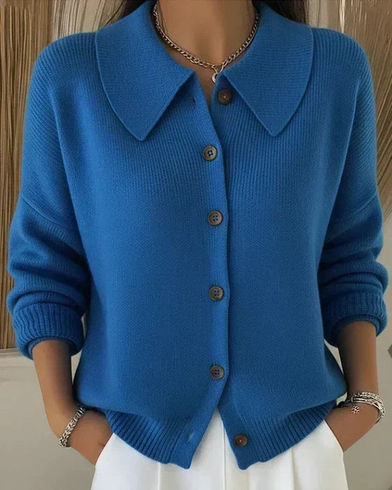 Calissene - Cardigan con Collo a Camicia