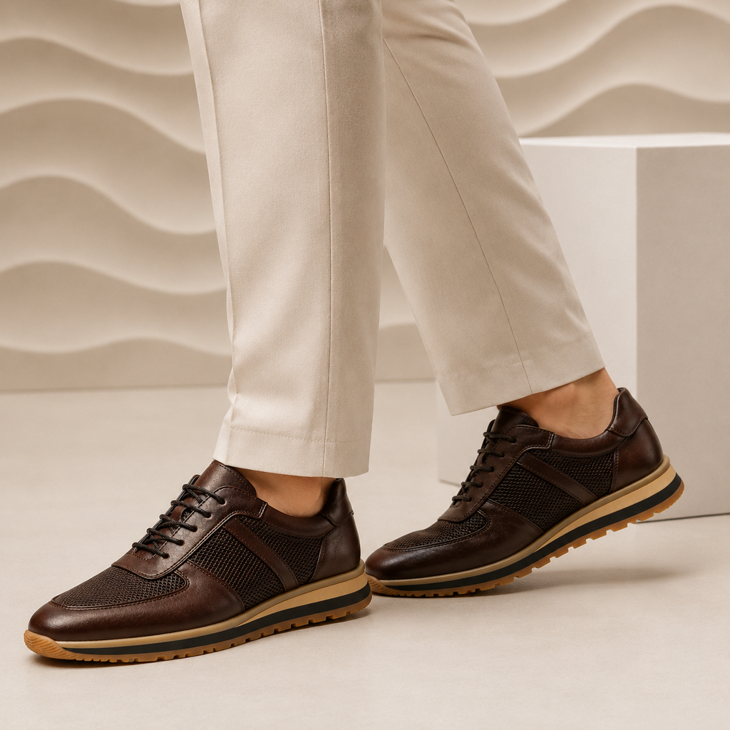 Alverio - Sneakers in Pelle Pieno Fiore
