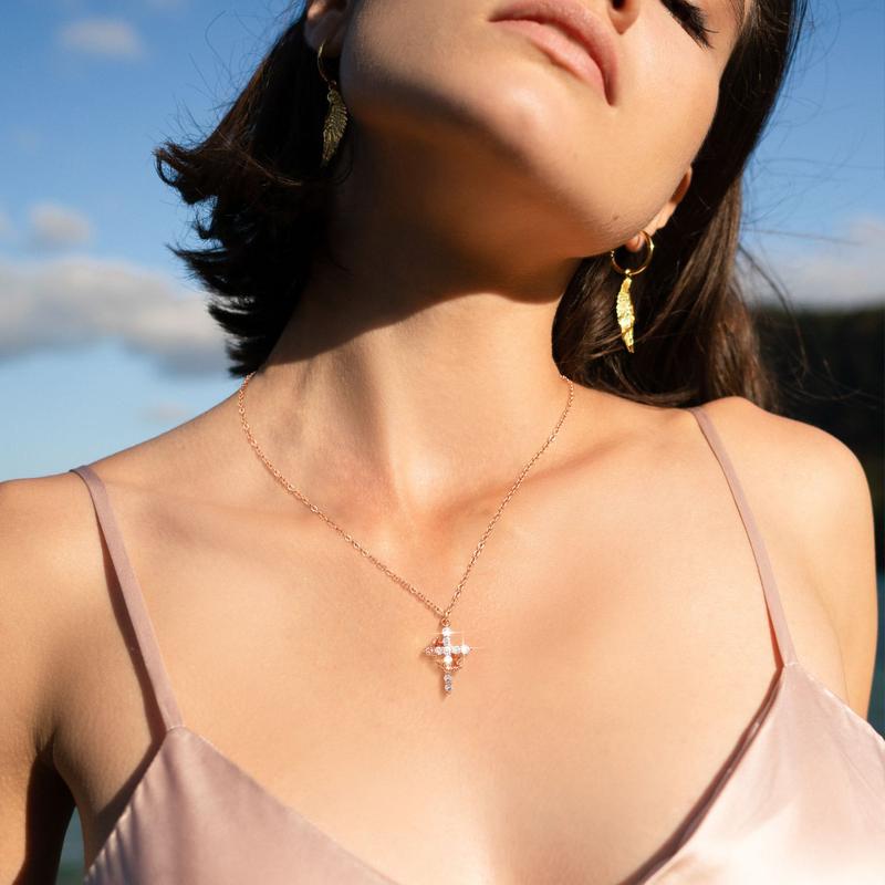 Regina - Collana con Croce e Corona