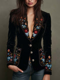 Florenza - Blazer Ricamato con Motivi Floreali