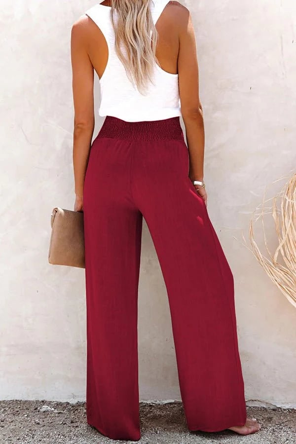 Novelia - Pantaloni a Vita Alta con Bottoni