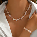 Ondina - Set Collana e Bracciale con Motivo a Coda di Pesce