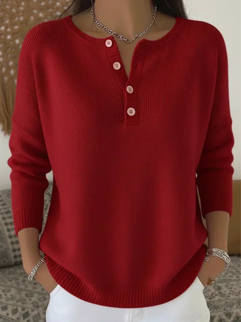 Dorienne - Maglione Henley con Bottoni