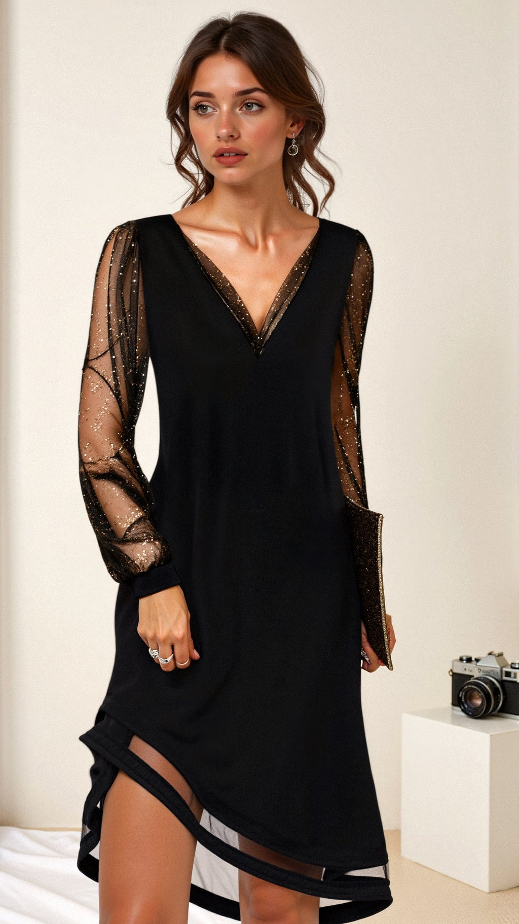 Noctavelle - Abito da Sera Lungo dalla Luce Glamour