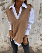 Vestrina - Gilet in Maglia da Sovrapporre