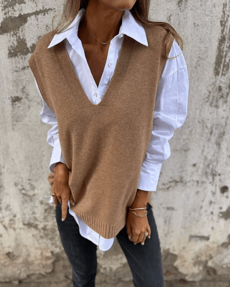 Vestrina - Gilet in Maglia da Sovrapporre