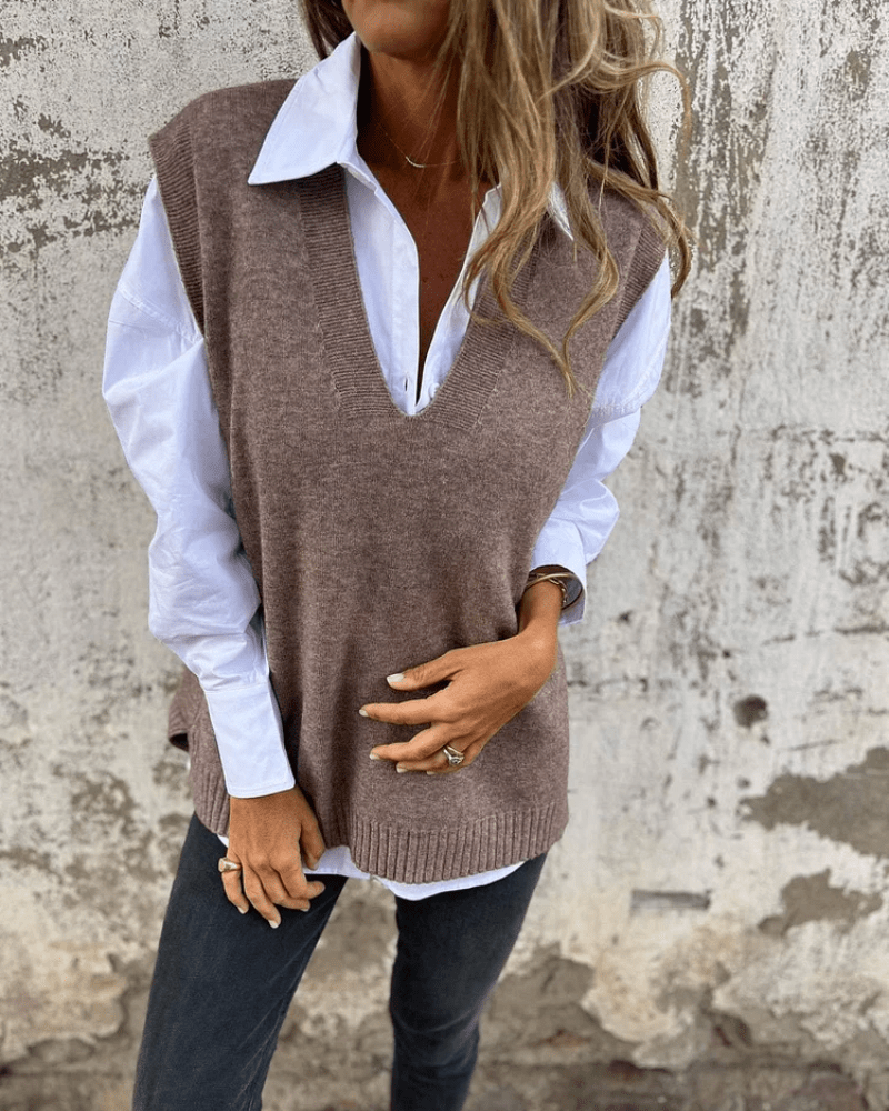 Vestrina - Gilet in Maglia da Sovrapporre