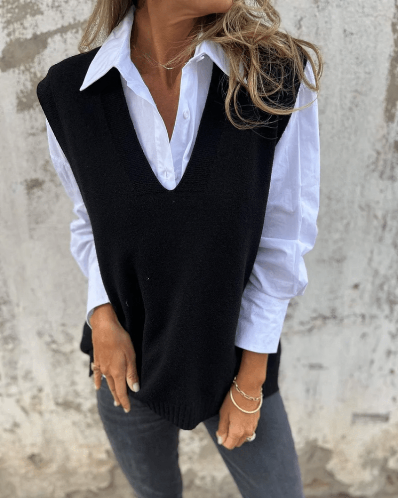 Vestrina - Gilet in Maglia da Sovrapporre