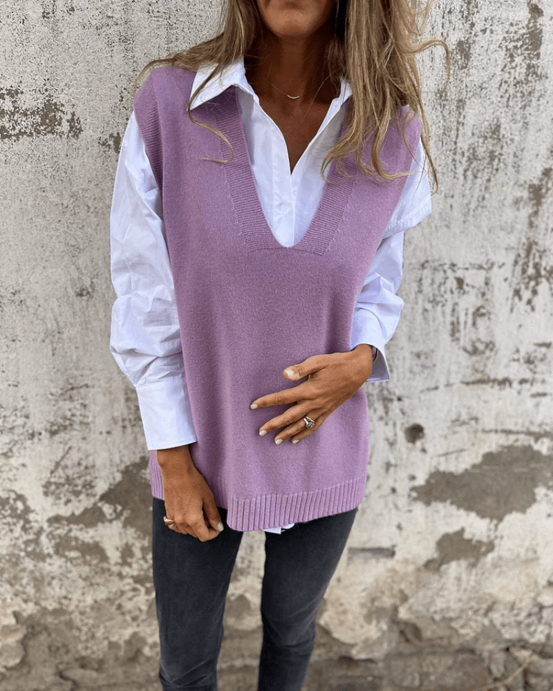 Vestrina - Gilet in Maglia da Sovrapporre