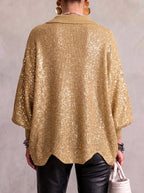 Celestina - Cardigan Oversize con Bottoni Dorati