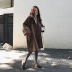 Aurevina - Cappotto Lungo Doppiopetto con Cintura